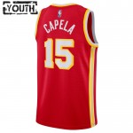 Maillot NBA Atlanta Hawks Clint Capela 15 Nike 2022-23 Icon Edition Rouge Swingman - Enfant